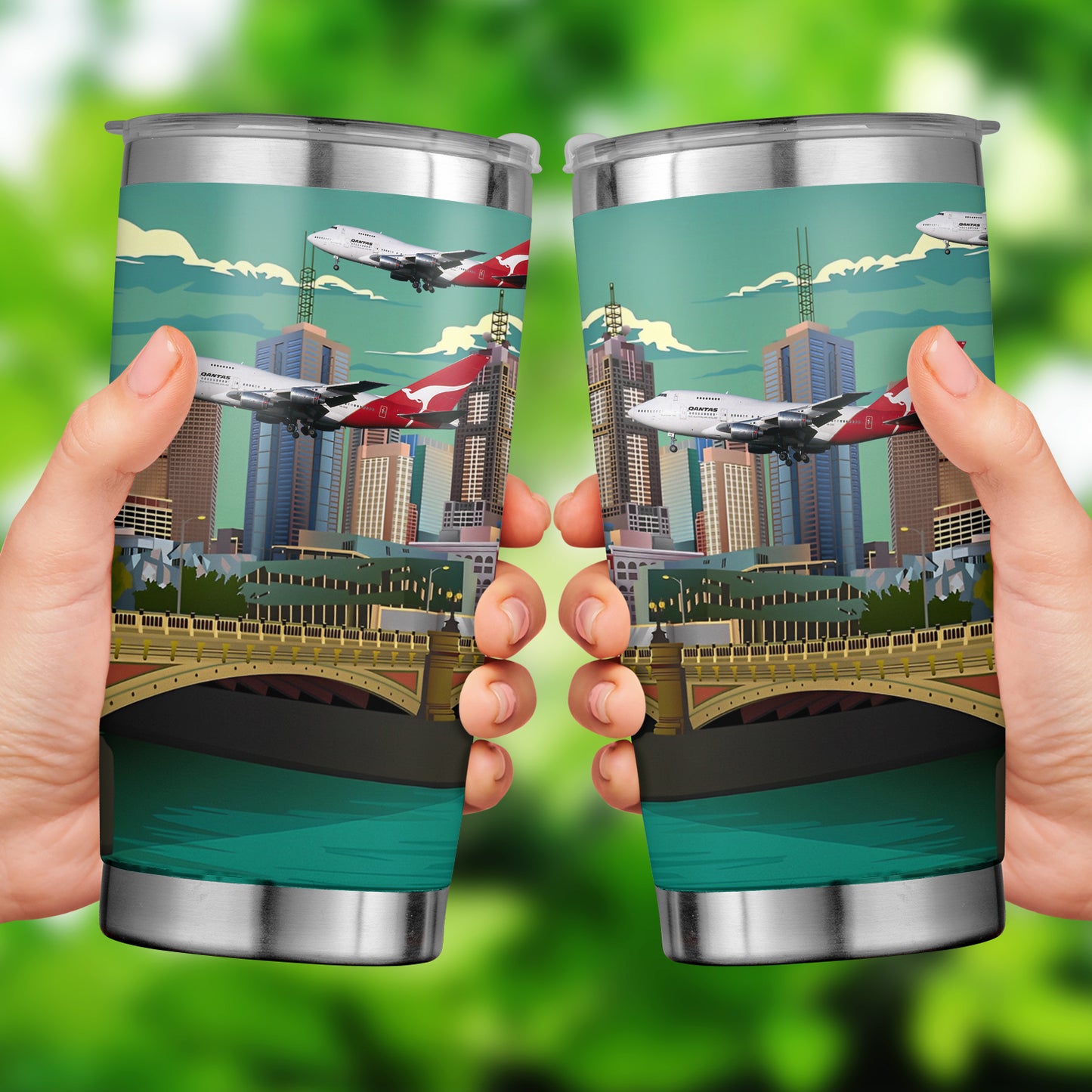 Australia Qantas Boeing 747SP-38 Tumbler 20oz