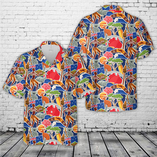 Australia seamless patter Hawaiian Shirt