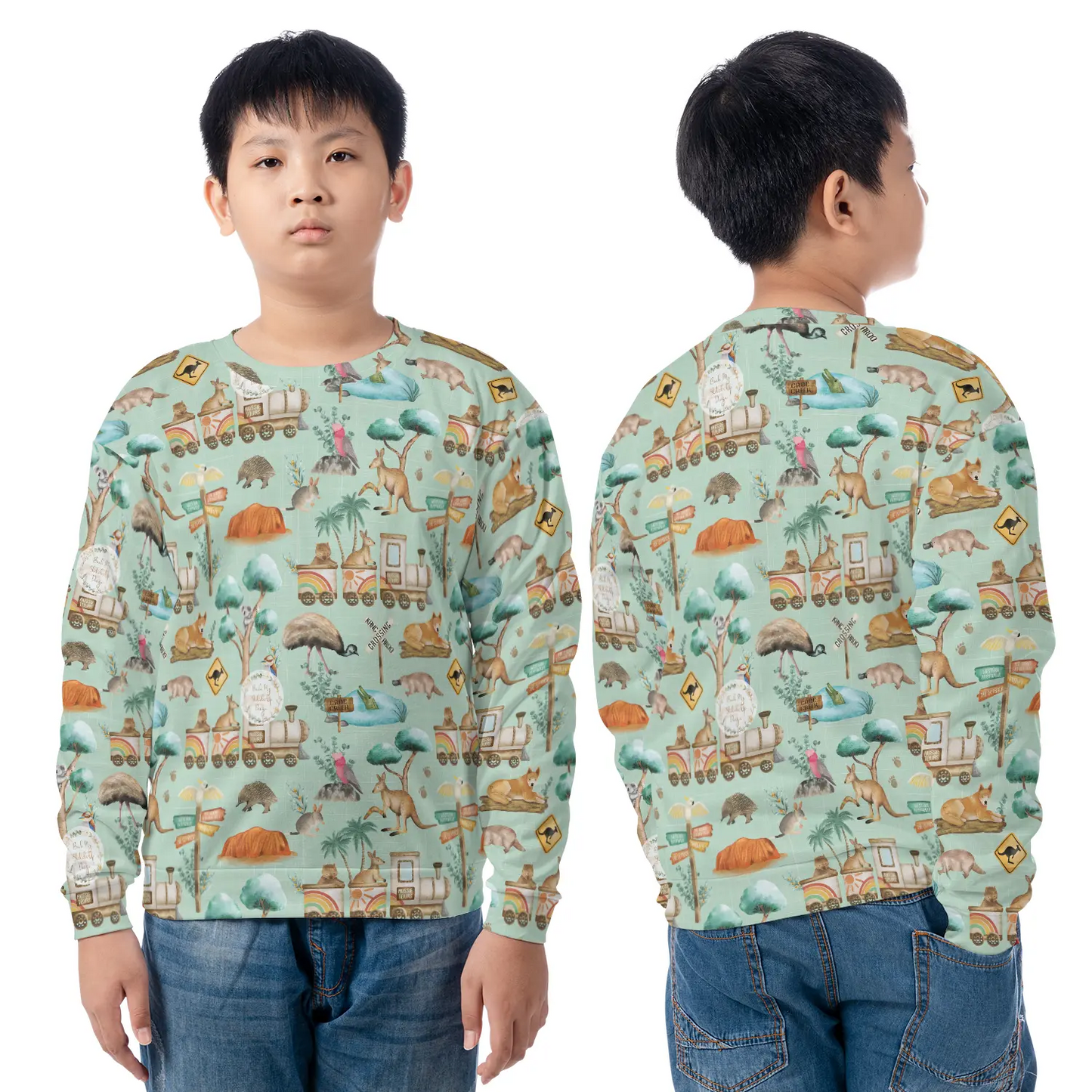 Australian Animal AOP Youth Sweatshirt