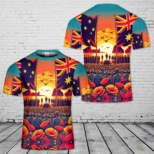 Australian Anzac Day T-Shirt 3D