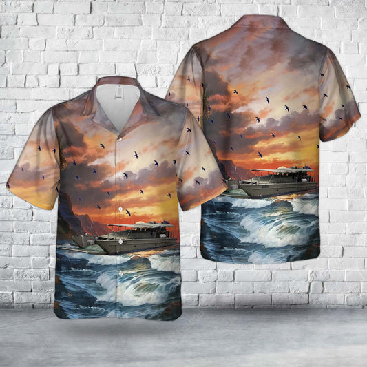 Australian Army 36 Water Tpt LCM8 Landing Craft AB1055 "Northern Warrior" Hawaiian Shirt