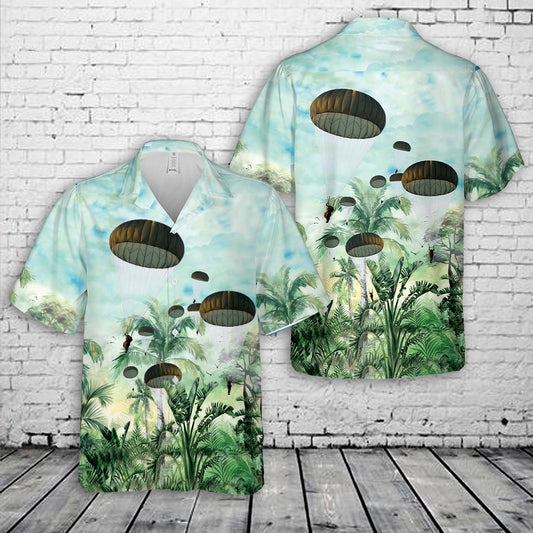 Australian Army 3rd Battalion, Royal Australian Regiment Parachute Drop Hawaiian Shirt