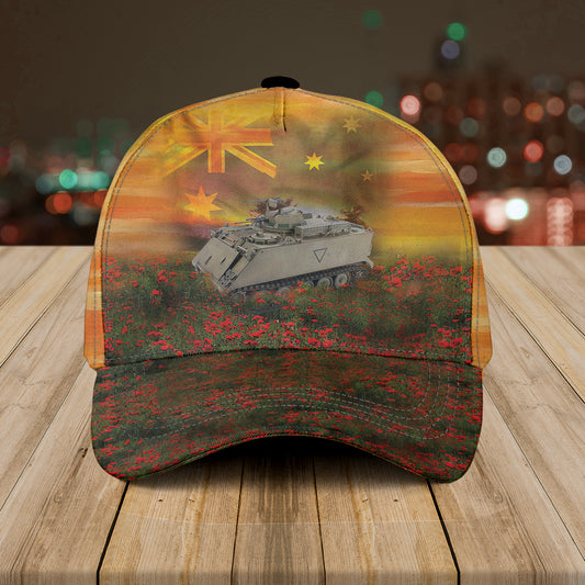 Australian Army M113A1 APC w/ T50 turret Vietnam War ANZAC Day Red Poppy Baseball Cap