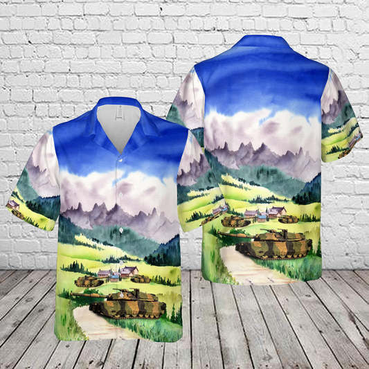 Australian Army M1A1 main battle tanks new camouflage Hawaiian Shirt