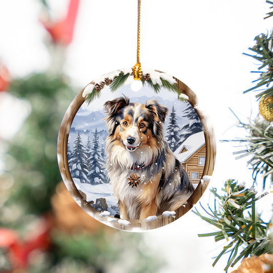 Australian Shepherd Ceramic Ornament