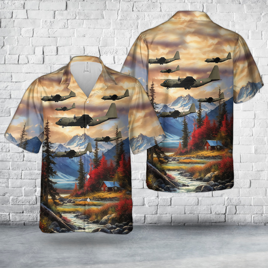 Austrian Air Force Herc 8T-CC Hawaiian Shirt