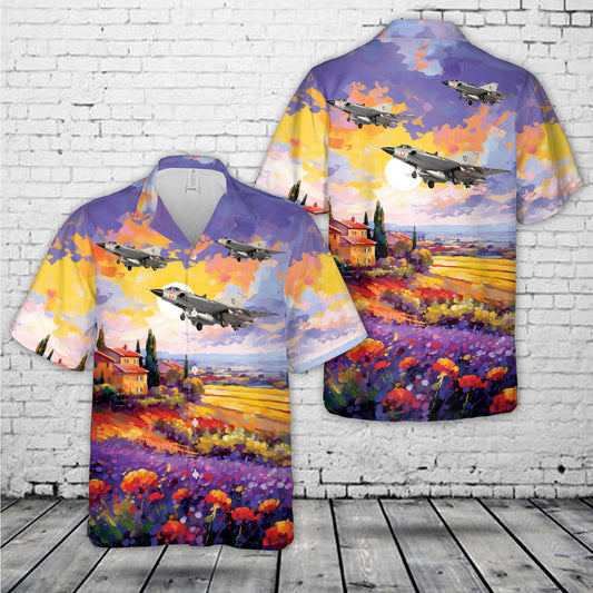 Austrian Air Force SAAB J-35OE Draken Hawaiian Shirt