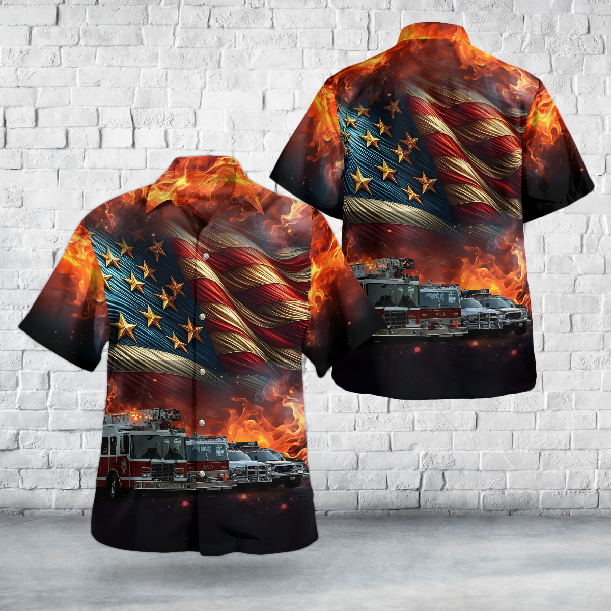 Ava, Missouri, City of Ava Fire Department Hawaiian Shirt