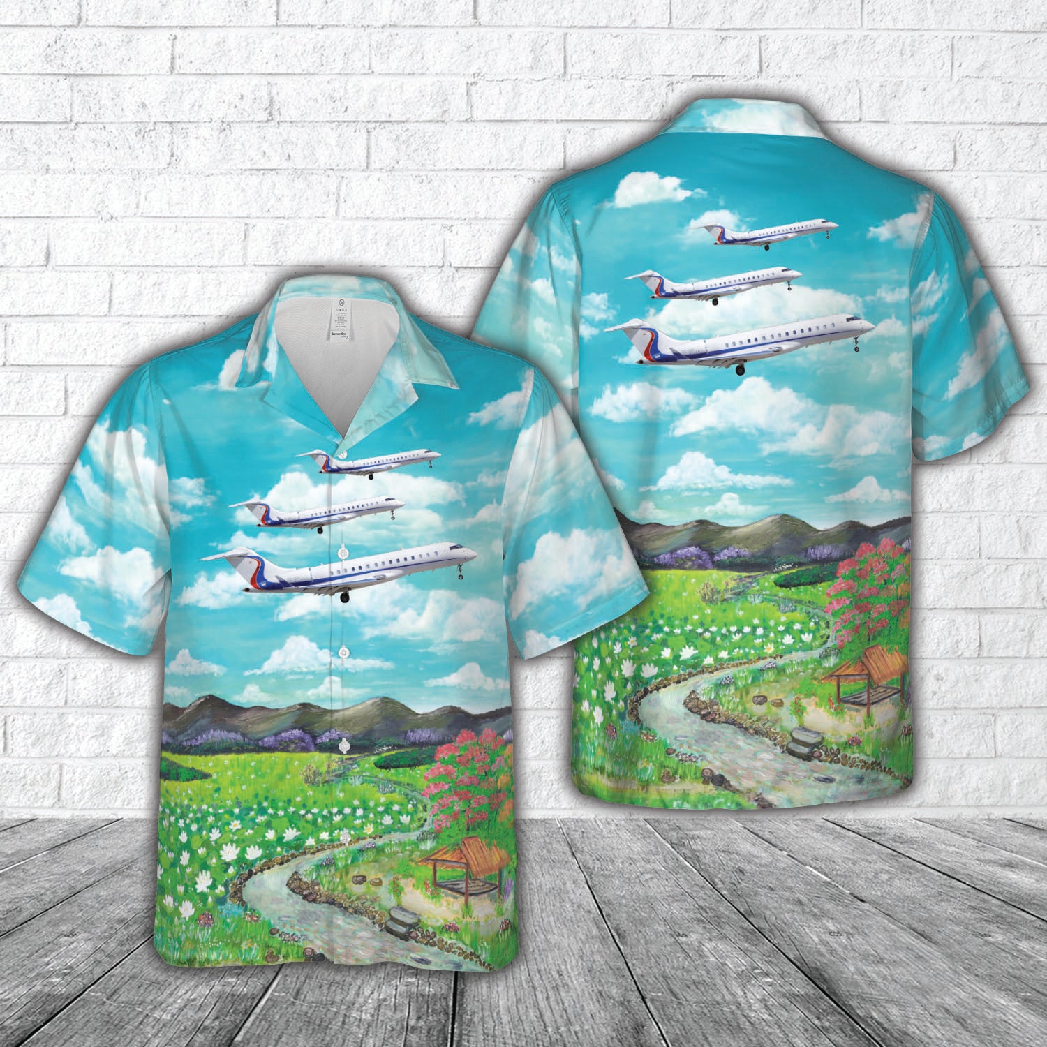 Avcon Jet Bombardier Global 6000 (BD-700-1A10) Hawaiian Shirt