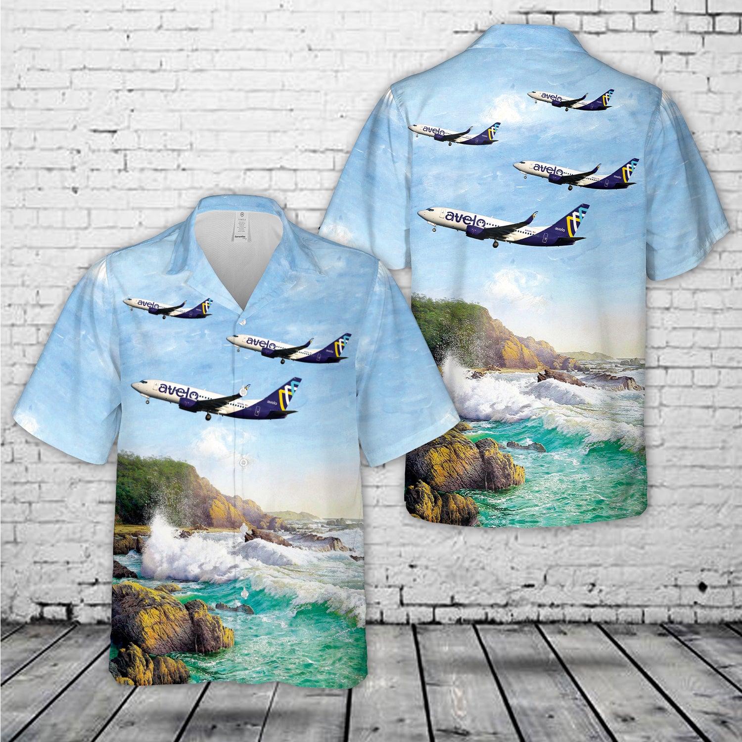 Avelo Airlines Boeing 737-7H4 Hawaiian Shirt