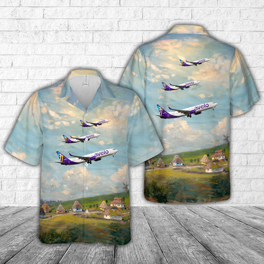 Avelo Airlines Boeing 737-86N Hawaiian Shirt