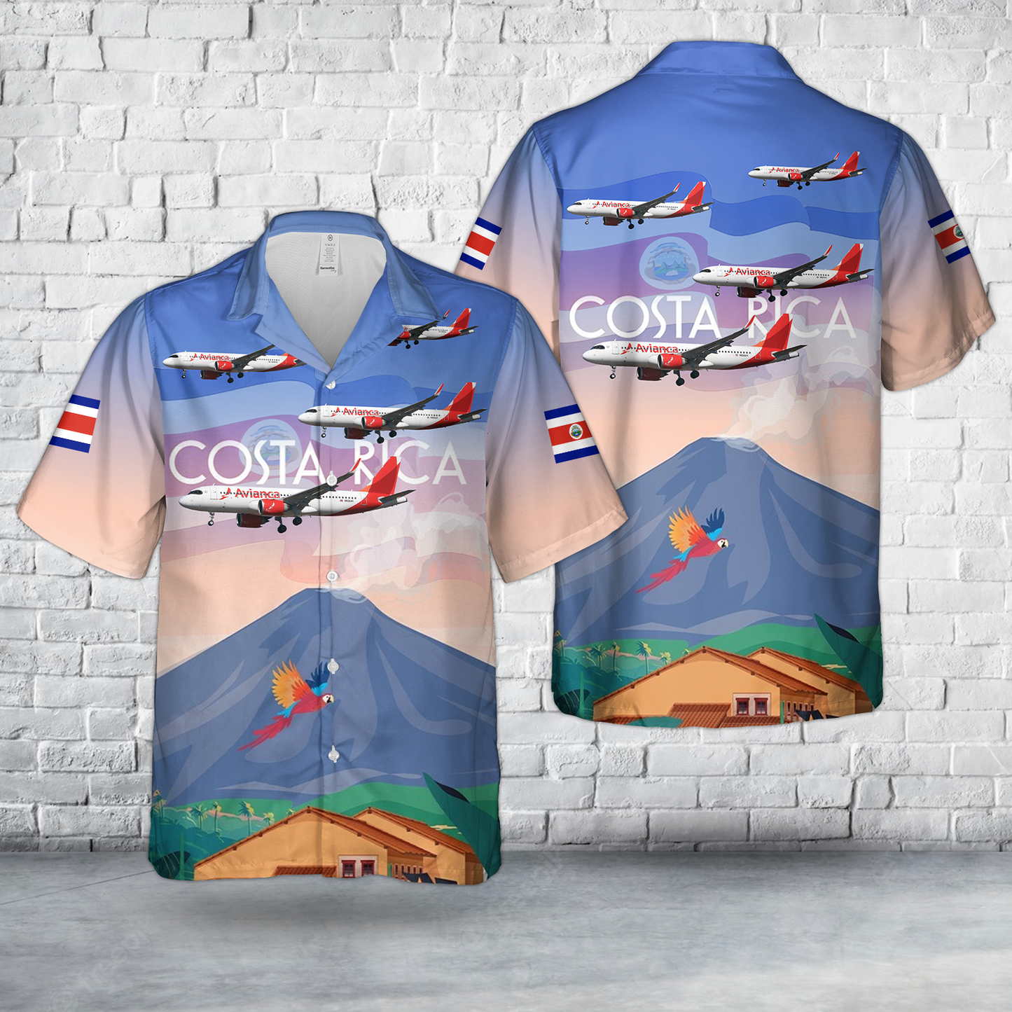 Avianca Costa Rica Airbus A320-251N Hawaiian Shirt