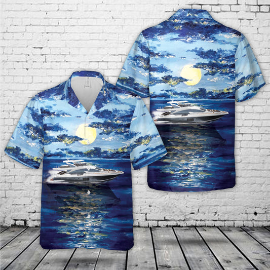 Azimut 80 Carat Modern Yachts Hawaiian Shirt