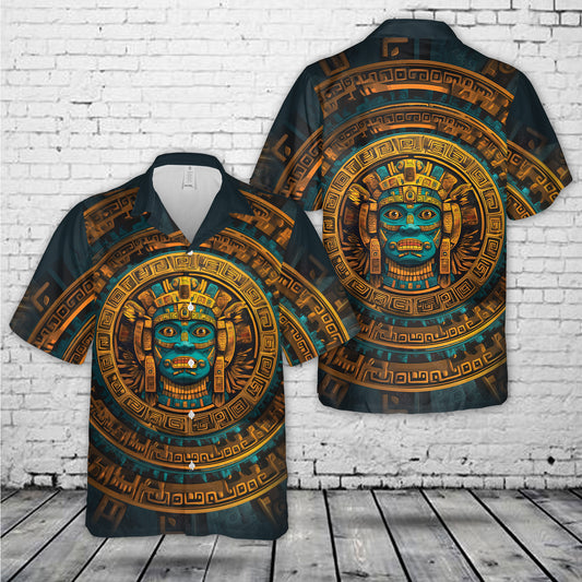 Aztec Calendar Hawaiian Shirt