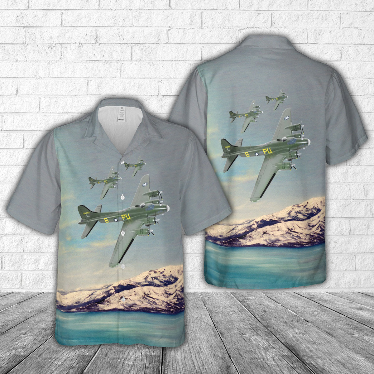 B-17 Flying Fortress 303rd BG 360th BS "The Witches Tit" WWII Hawaiian Shirt