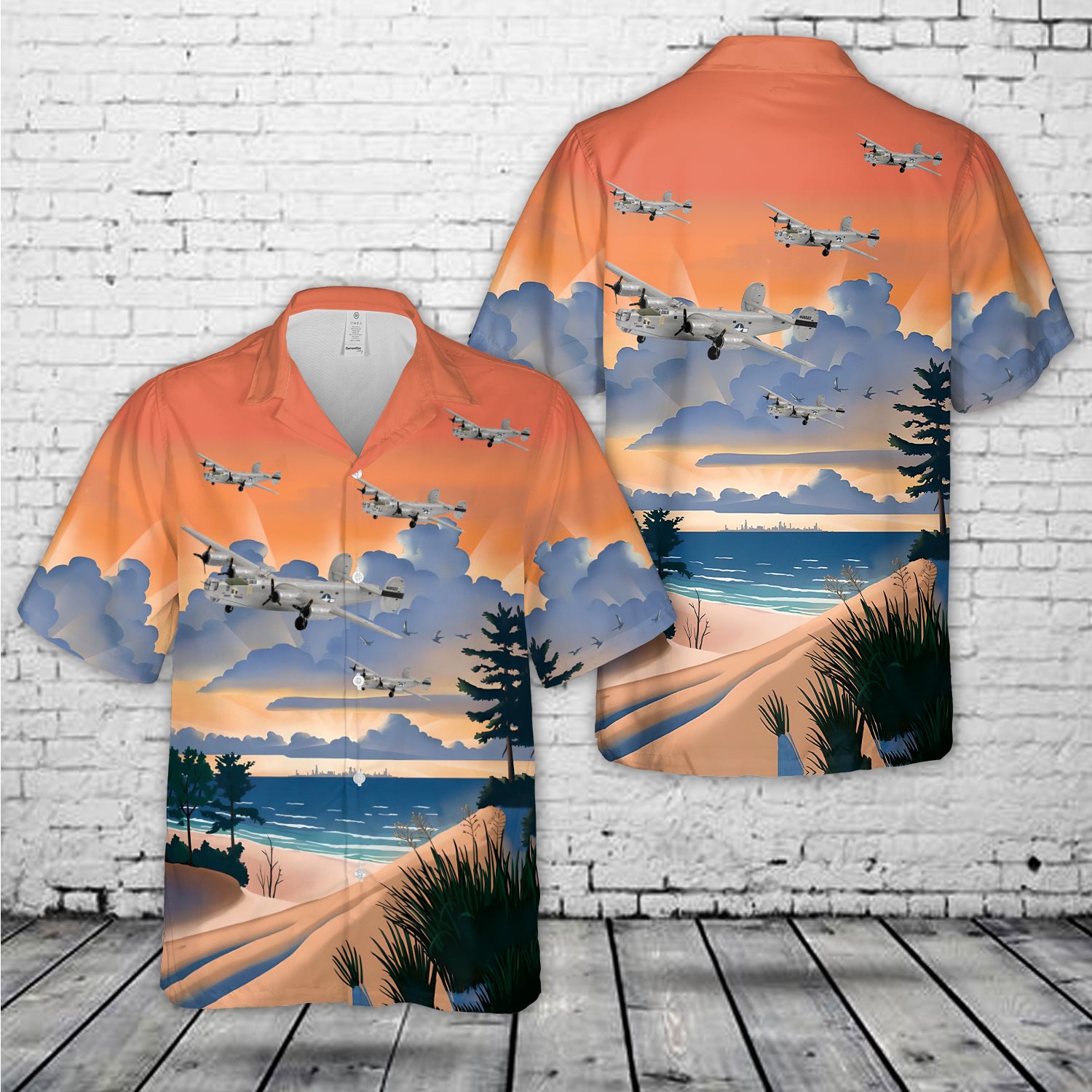 B-24 Liberator "Night Mission" Hawaiian Shirt