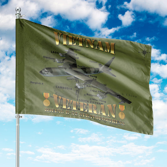 B-52 Stratofortress Vietnam Veteran House Flag