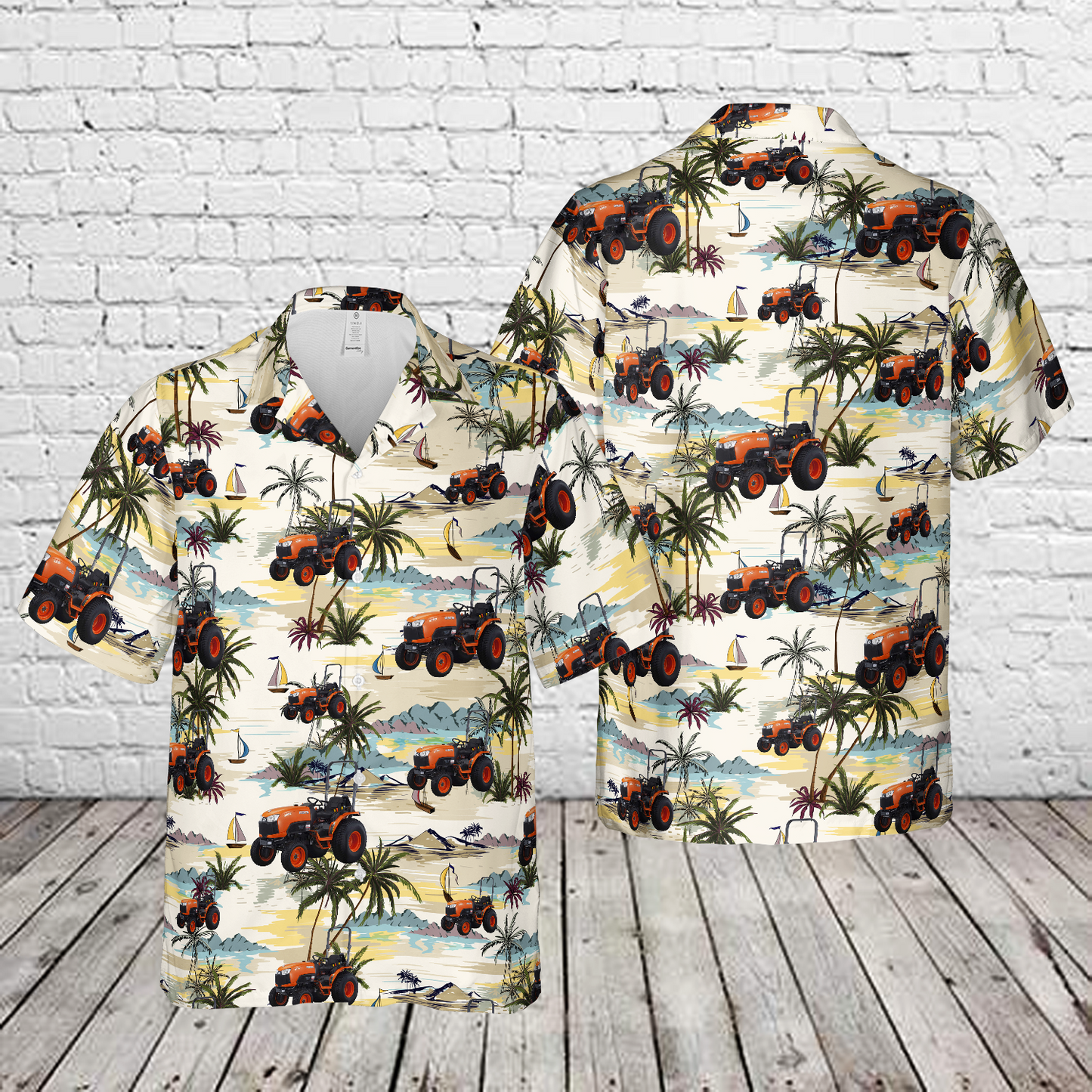 B3150HD Kubota Tractor Hawaiian Shirt