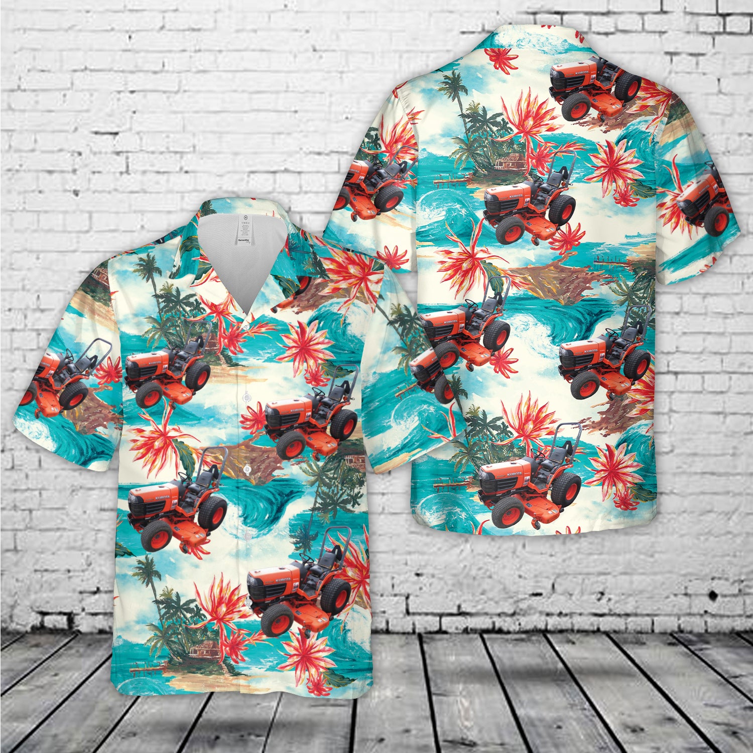 B7510 Tractor Hawaiian Shirt