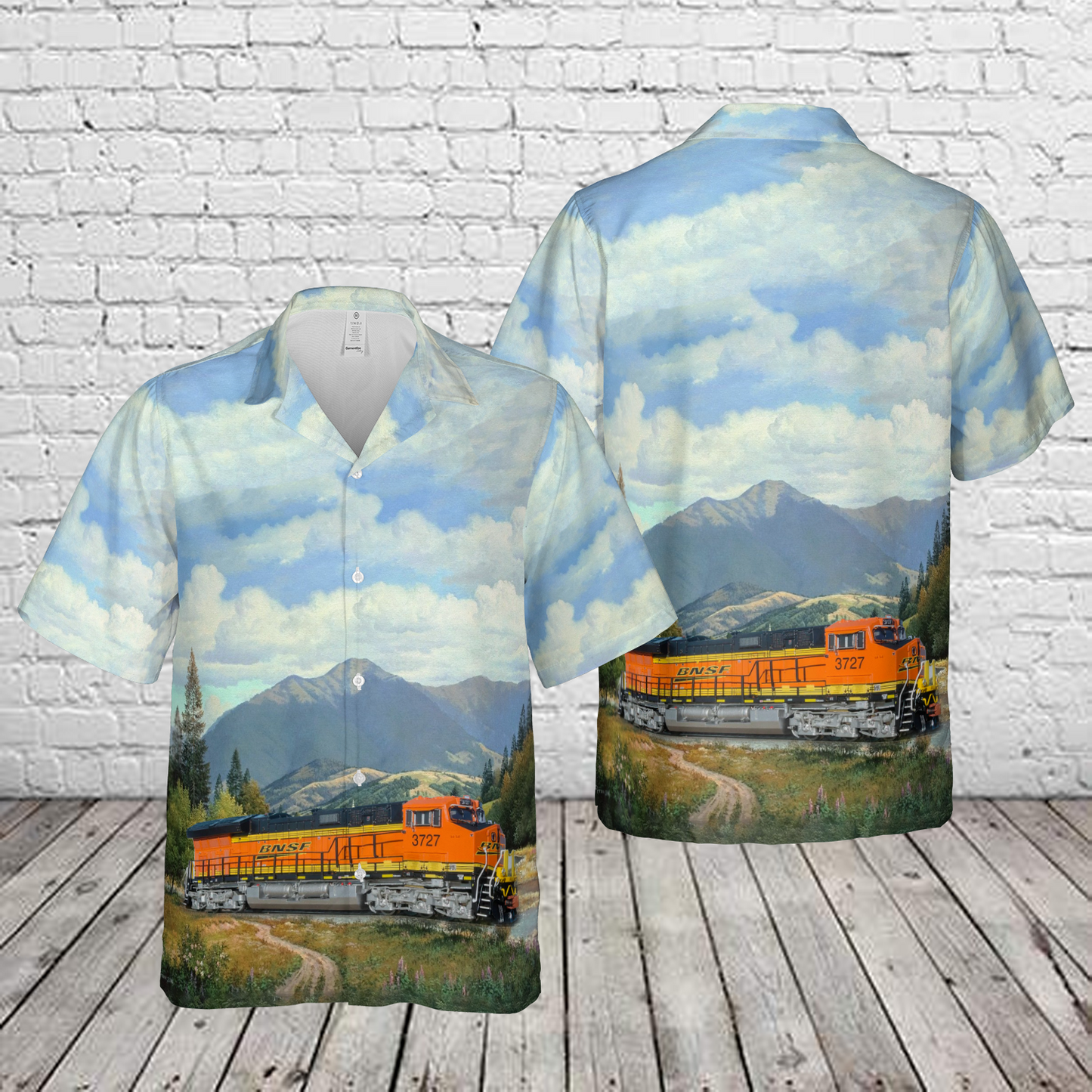 BNSF GE ET44 Tier 4 Diesel "Heritage III" 3740 Hawaiian Shirt