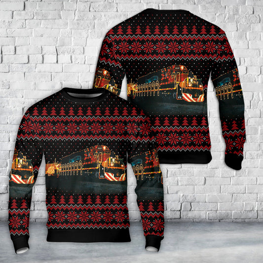 BNSF Santa Claus Express 1999 AOP Ugly Christmas Sweater