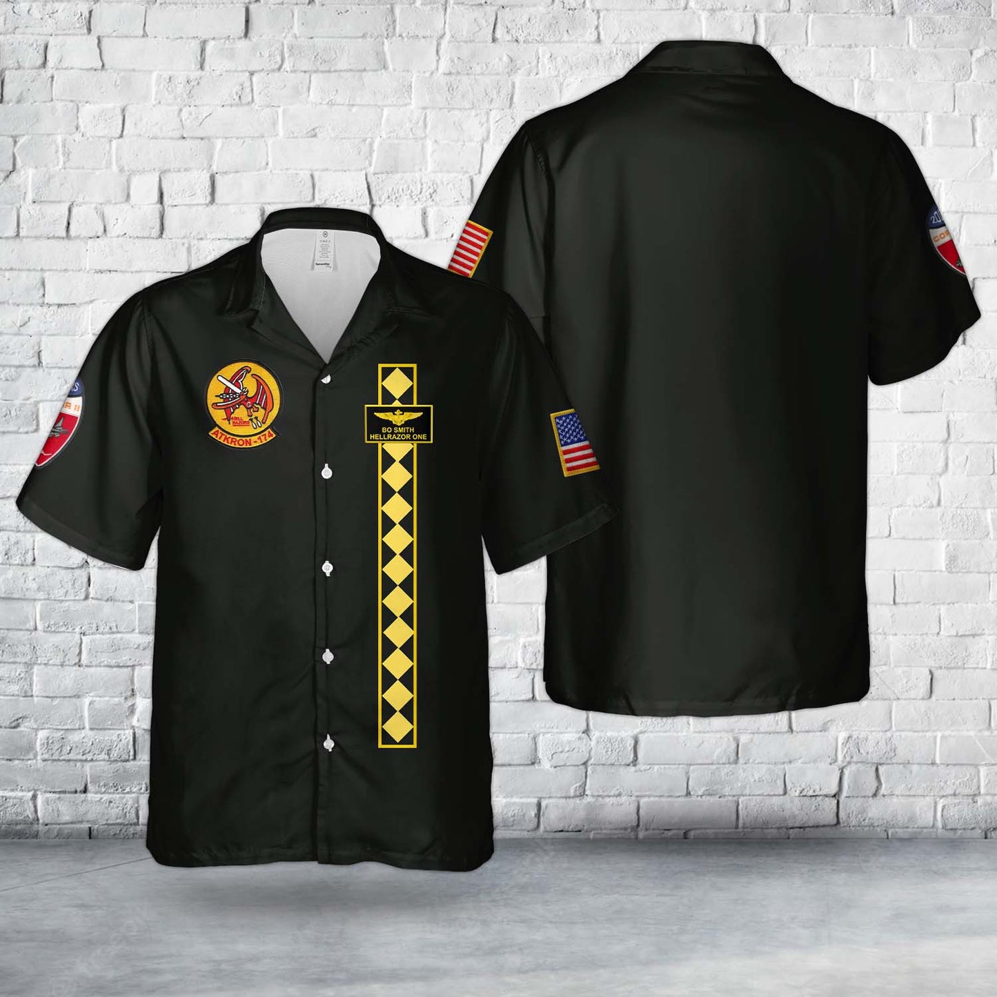 BO Hellrazor One VA-174 S.H. Flight Suit circa 1982 Hawaiian Shirt
