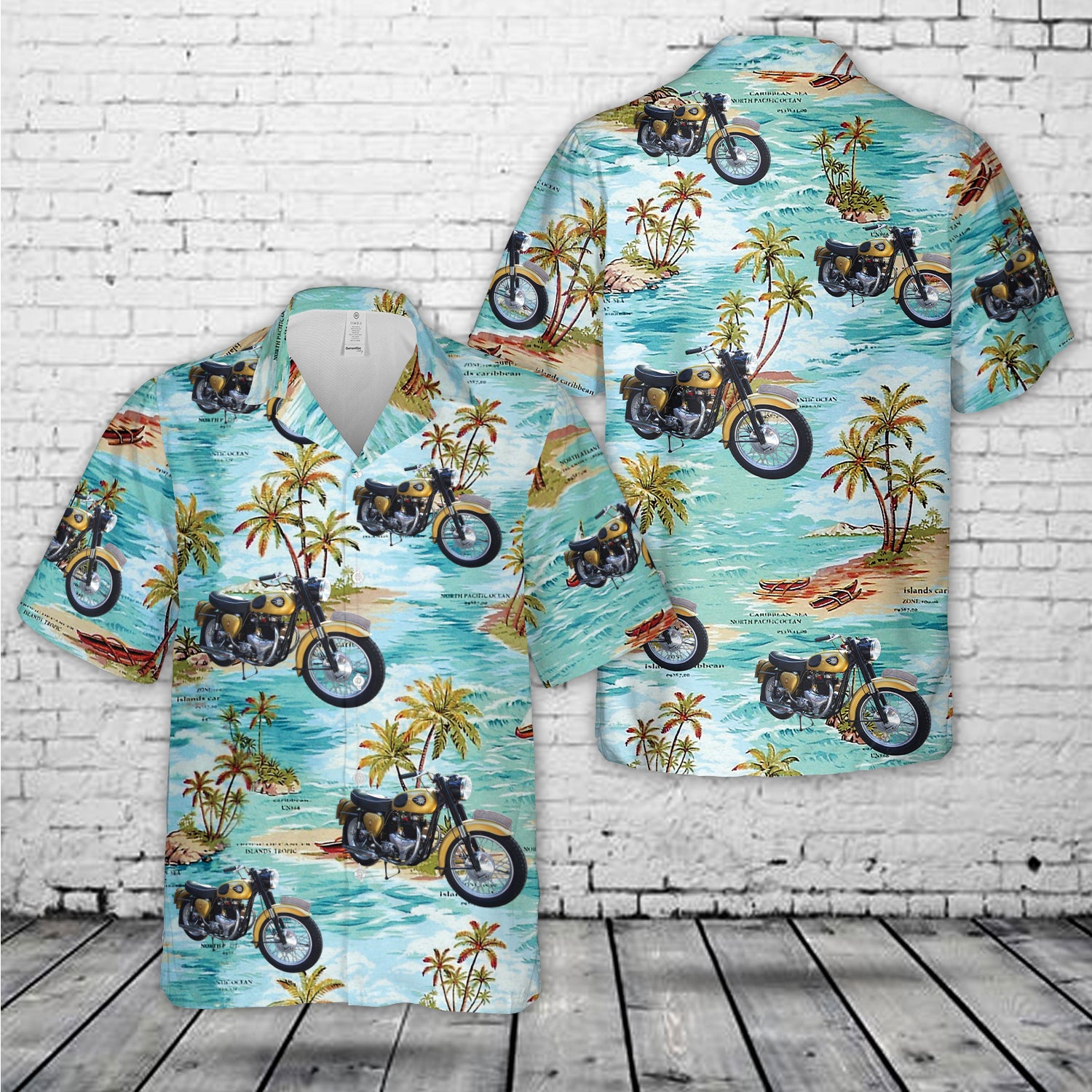 BSA Golden Flash Motorcycle Hawaiian Shirt