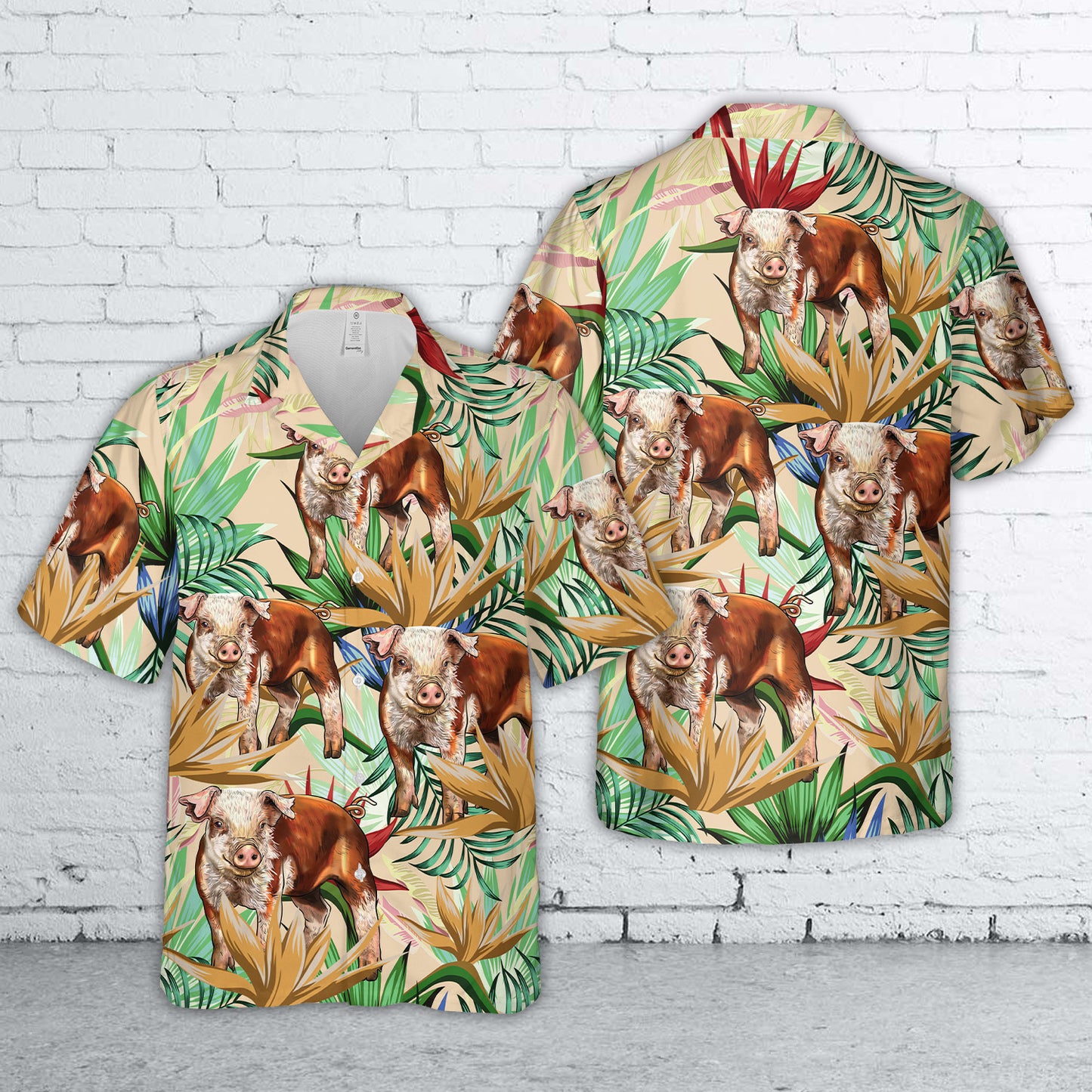 Baby Hereford Pig Hawaiian Shirt