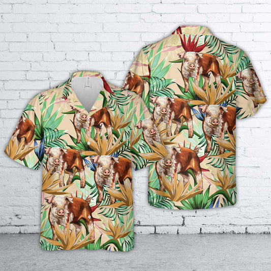 Baby Hereford Pig Hawaiian Shirt