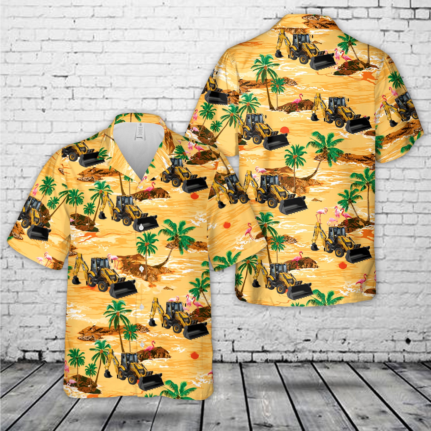 Backhoe loader 3CX Hawaiian Shirt