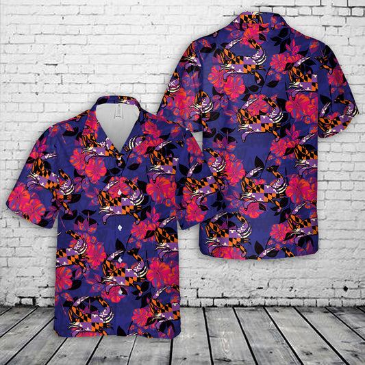 Baltimore Maryland Crab Hawaiian Shirt