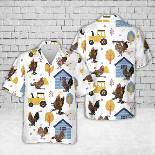 Barbu D’Uccle Rooster Hawaiian Shirt