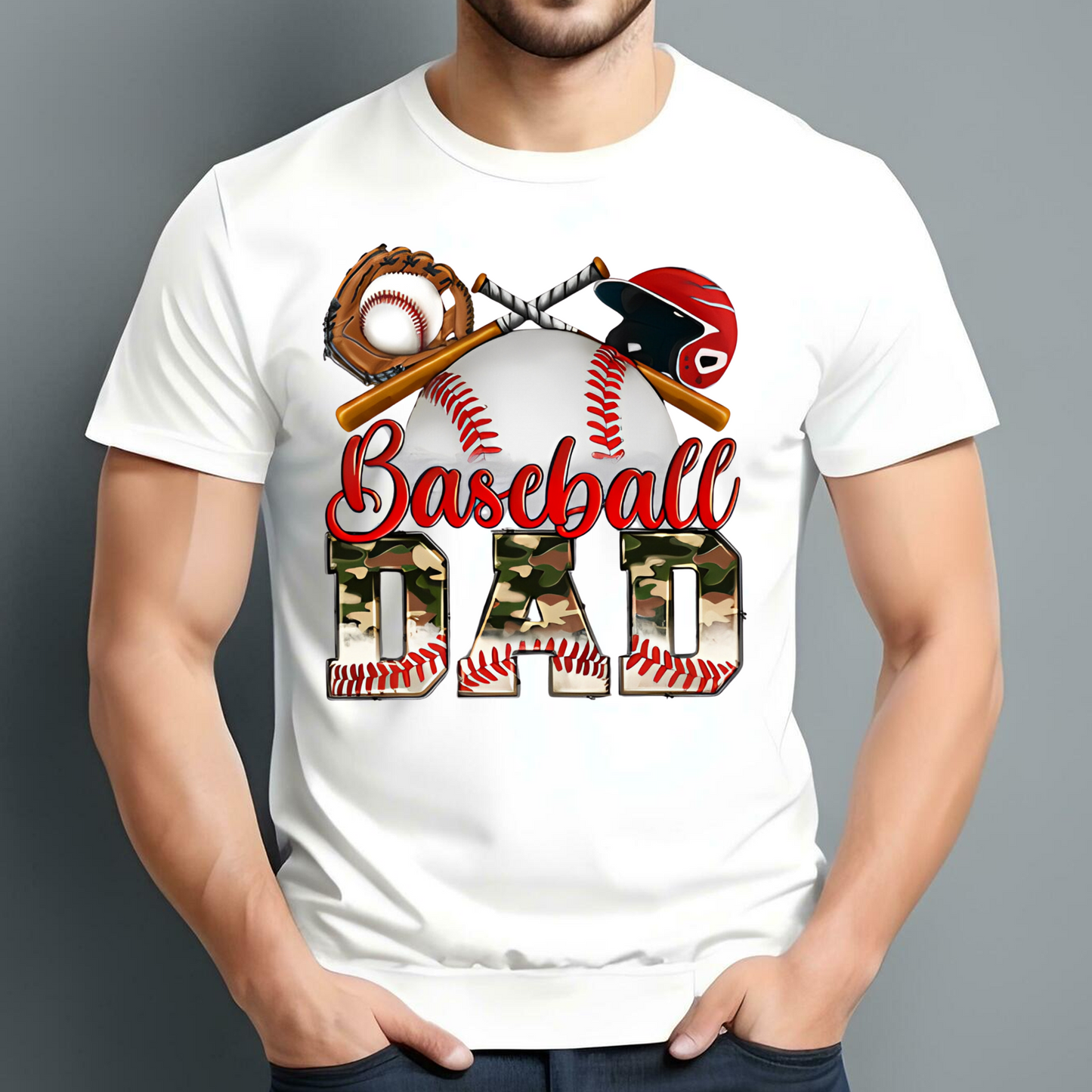 Baseball Dad Classic Unisex T-Shirt Gildan 5000 (Made In US)