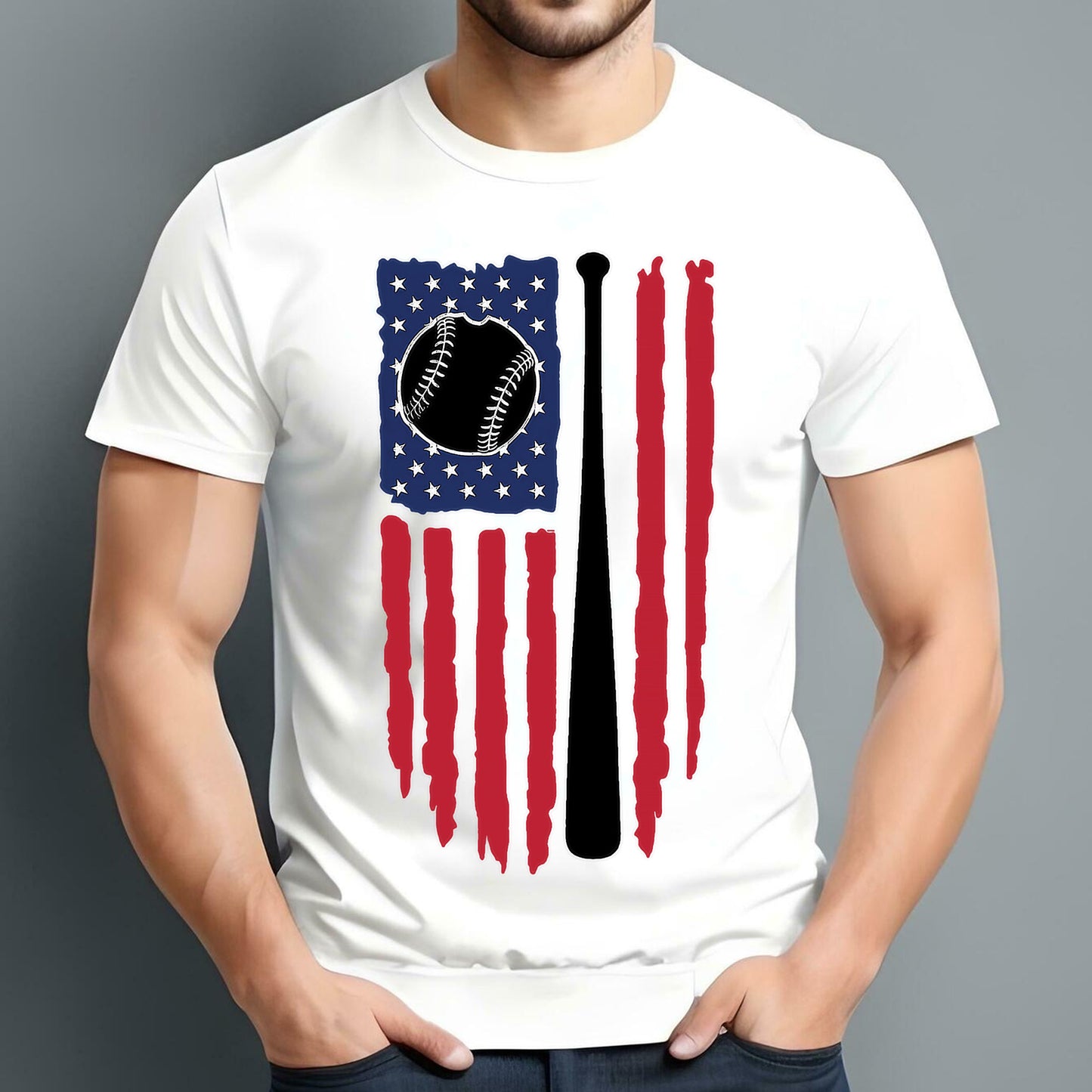 Baseball Flag Classic Unisex T-Shirt Gildan 5000 (Made In US)