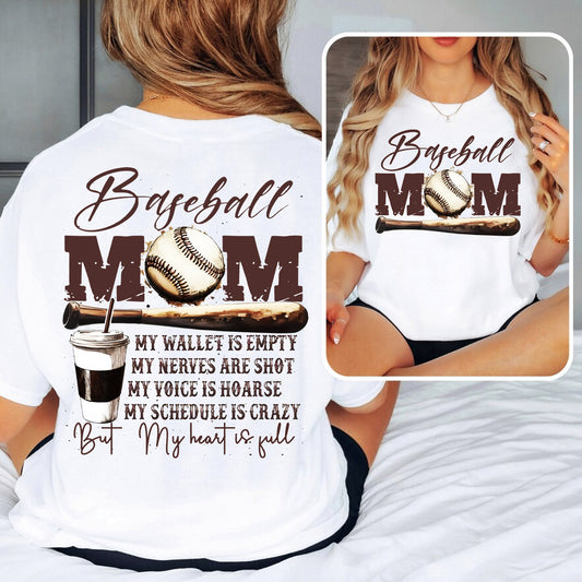 Baseball Mom My Wallet is Empty Classic Unisex T-Shirt Gildan 5000 (Made In US)