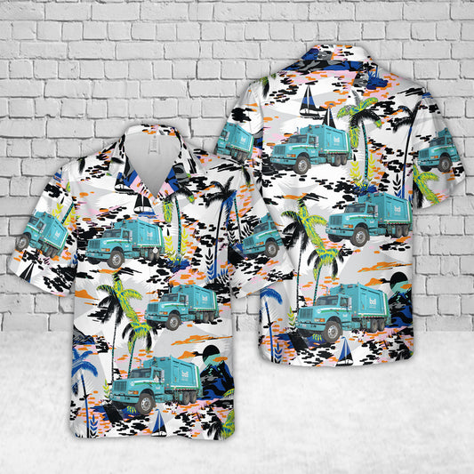Basin Disposal, Inc. International 4900 - Heil DuraPack 5000 Garbage Truck Hawaiian Shirt