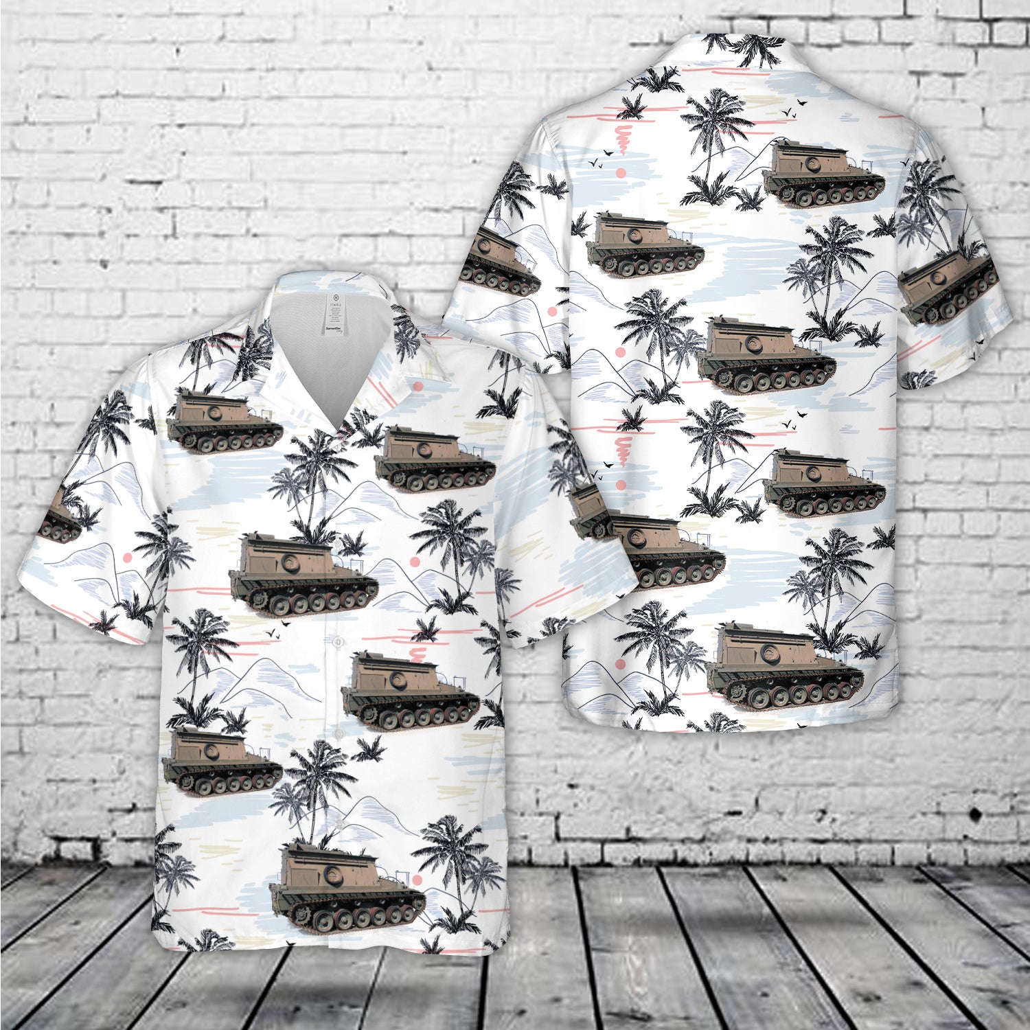 Beach armoured recovery vehicle WWII Hawaiian Shirt