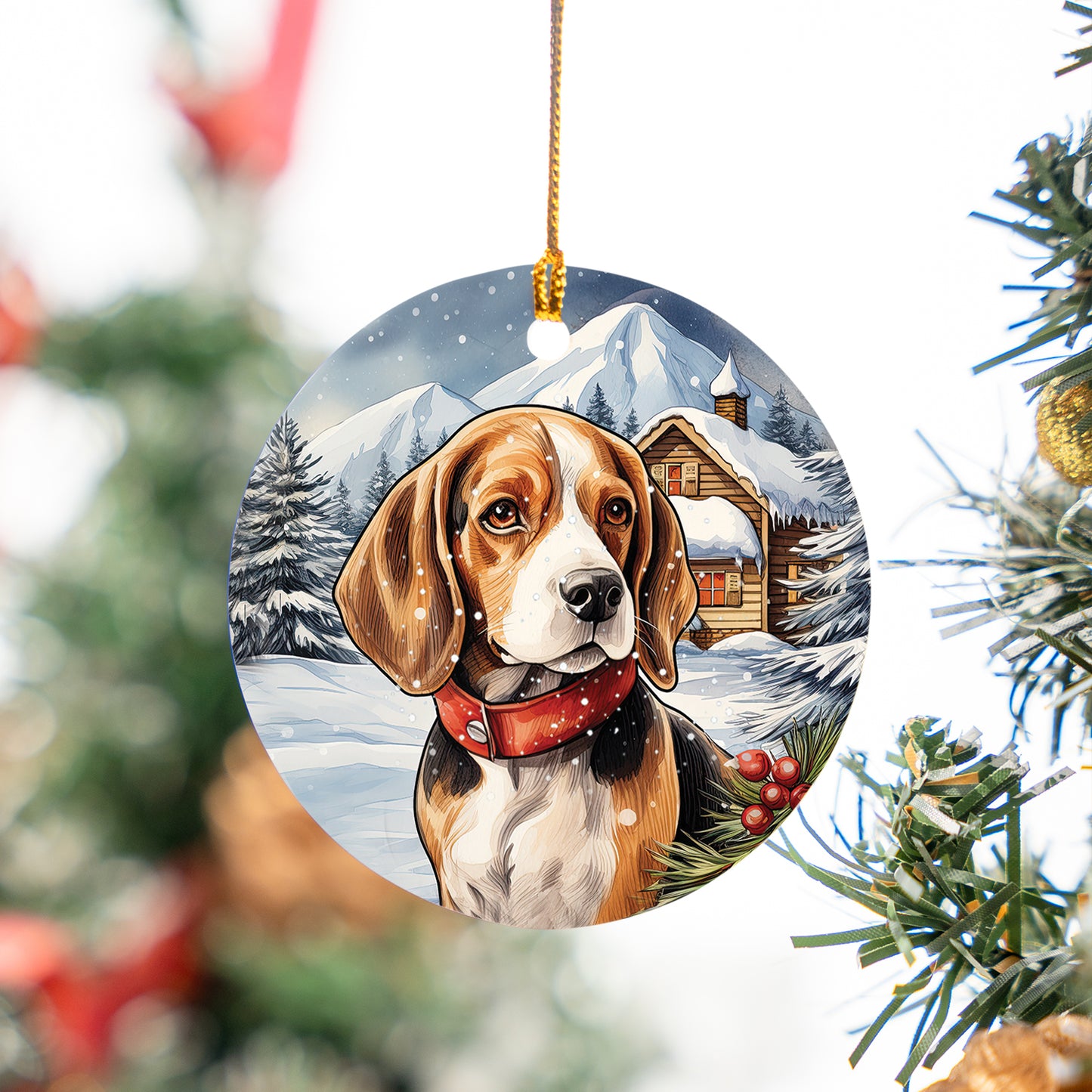 Beagle Ceramic Ornament