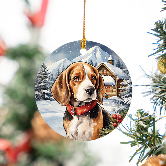 Beagle Ceramic Ornament