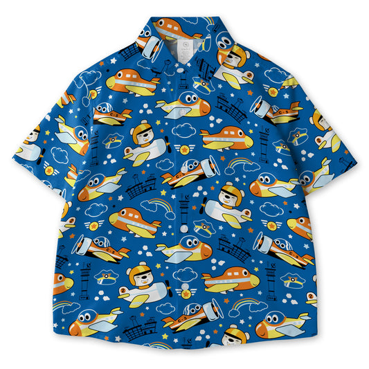 Bear Pilot Seamless AOP Youth Button Down Shirt