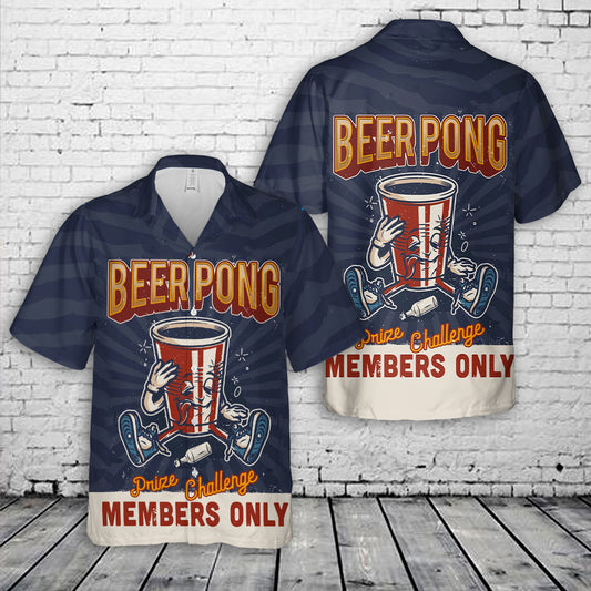 Beer Pong Drink Challenge Hawaiian Shirt