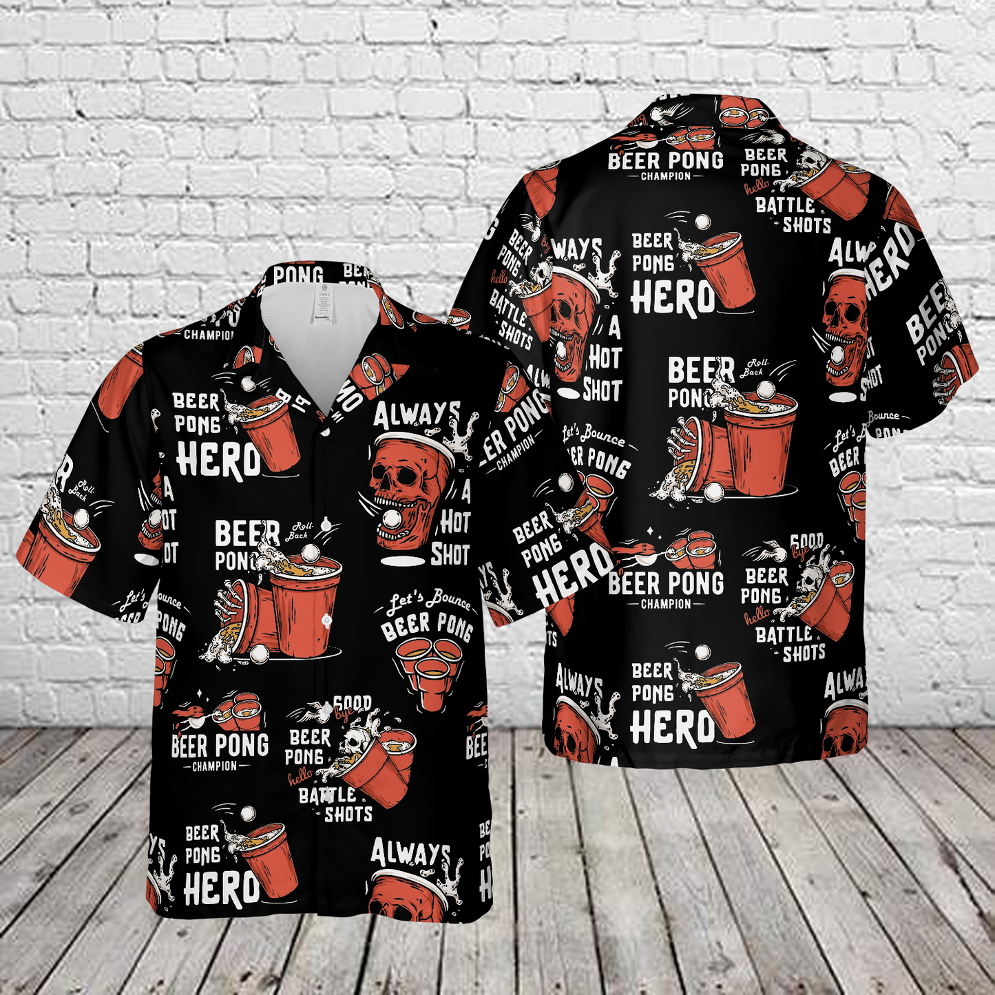 Beer Pong Drinking Game 3 Hawaiian Shirt