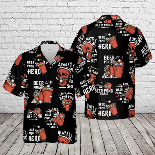 Beer Pong Drinking Game 3 Hawaiian Shirt