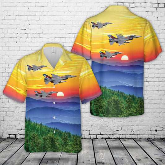Belgian Air Force General Dynamics F-16AM Fighting Falcon Hawaiian Shirt