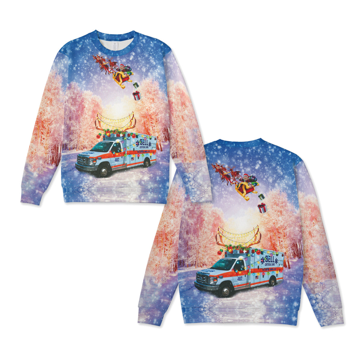 Bell Ambulance, Milwaukee, Wisconsin Christmas In July Knitted Sweater