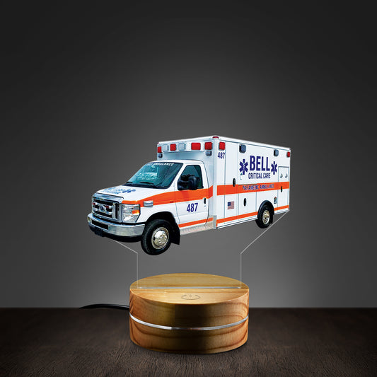 Bell Ambulance, Milwaukee, Wisconsin Custom Shape Photo Night Light