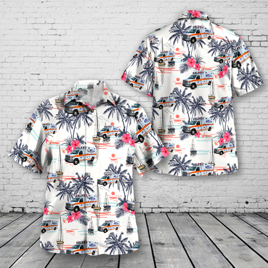 Bell Ambulance, Milwaukee, Wisconsin Hawaiian Shirt