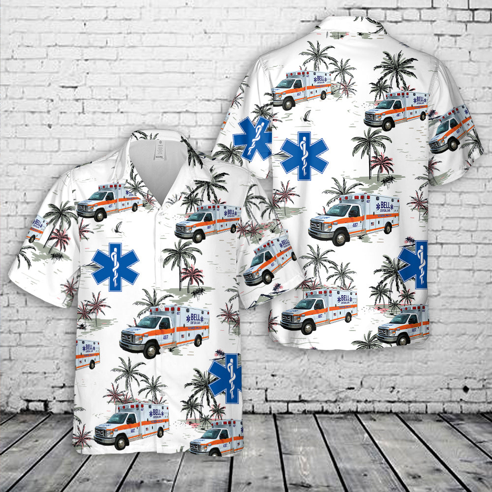 Bell Ambulance, Milwaukee, Wisconsin Hawaiian Shirt