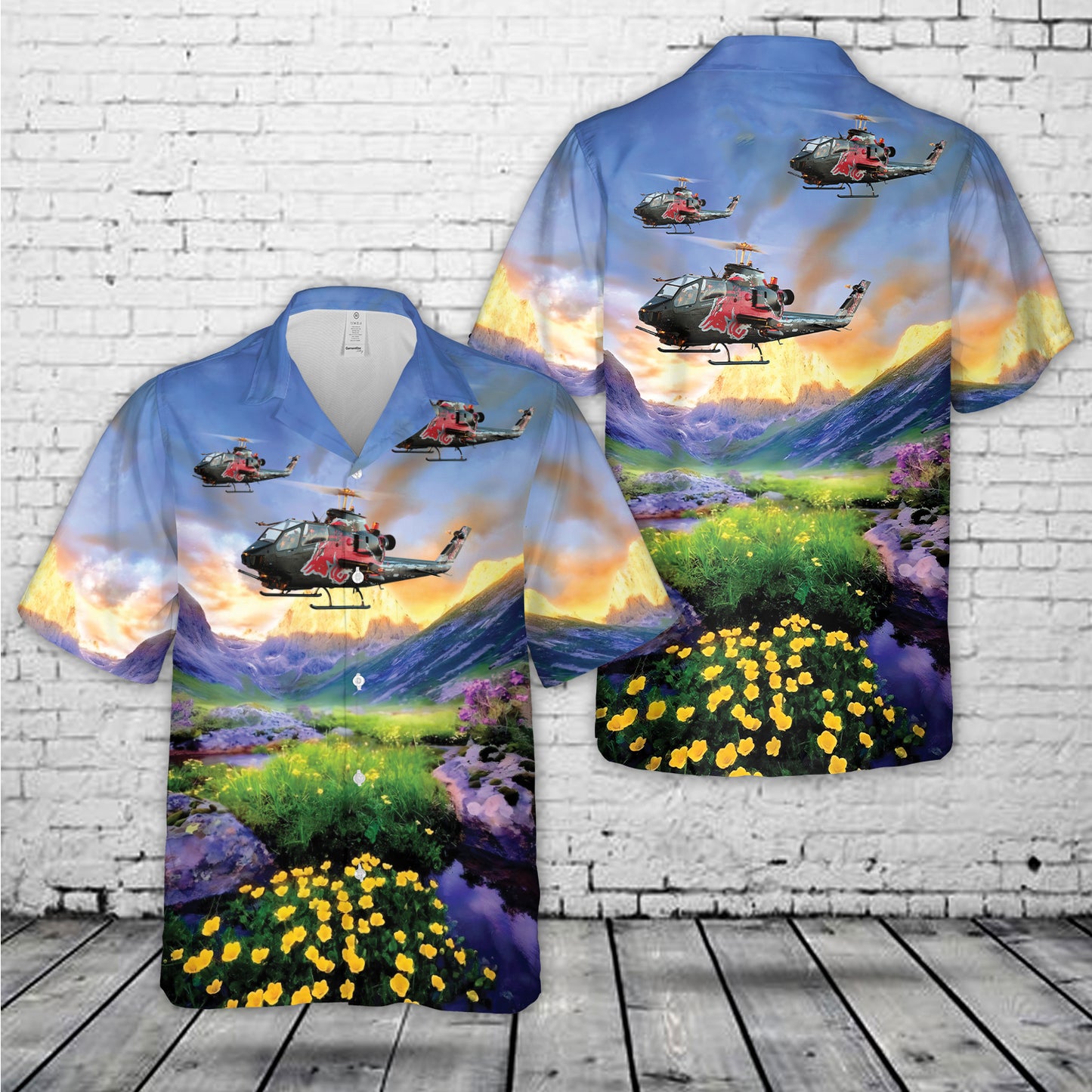 Bell Cobra 209/AH-1F The Flying Bulls Hawaiian Shirt