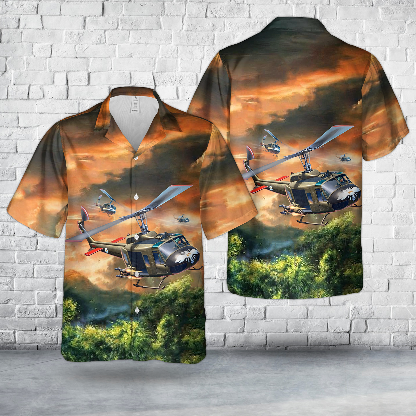 Bell UH-1H Gunship Hawaiian Shirt